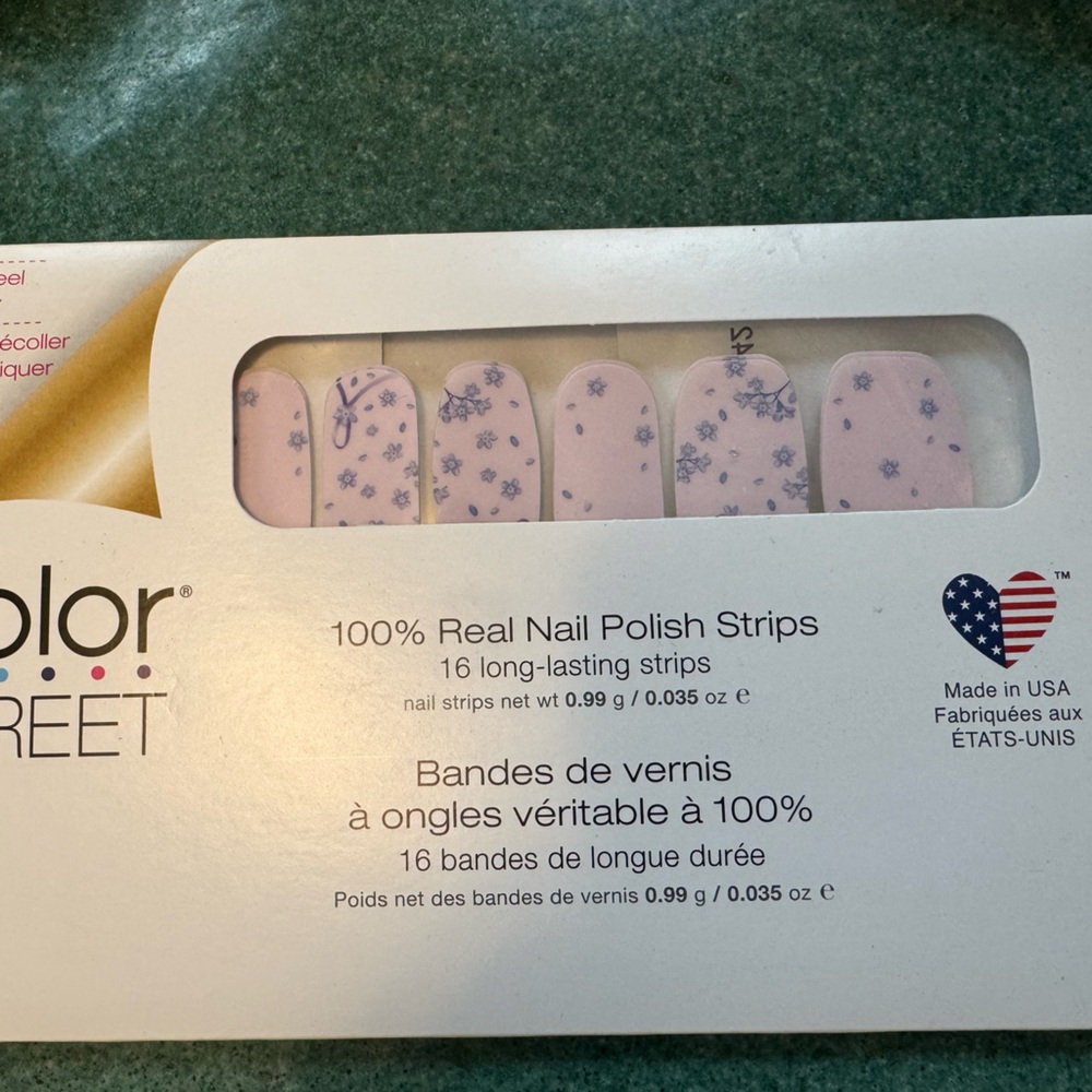 Color Street Forever Loved purple floral Nail Strips